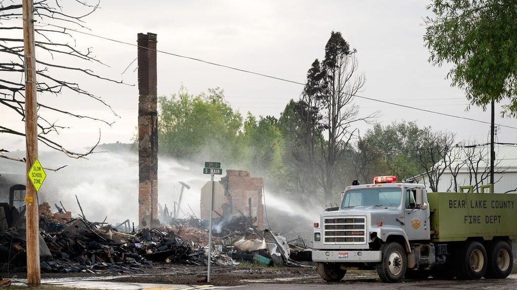 Photos of fire that damaged multiple buildings in Bancroft